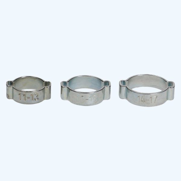 Dubbel oor slangklem 11 tot 17 mm