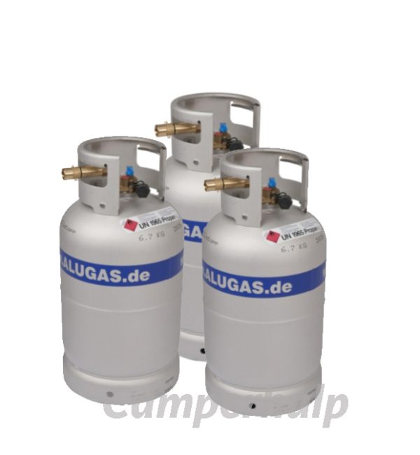 Topkwaliteit 6,3 kg Aluminium LPG Fles met Multikraan Knie