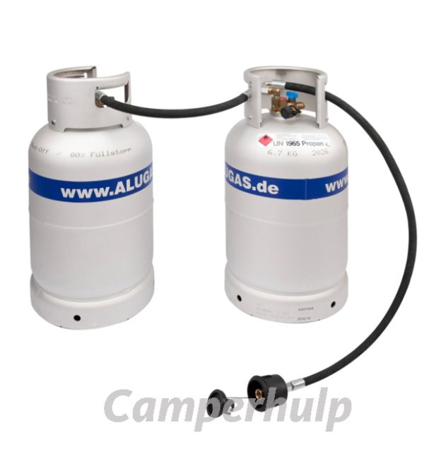 Complete 2x Aluminium LPG Flessen Set Licht & Veilig
