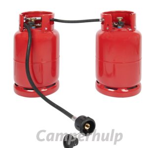 Compleet set 2 stalen LPG flessen