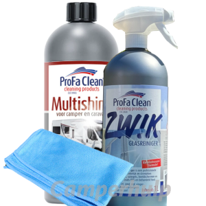 Multishine en Zwik glasreiniger + Gratis Glasdoek