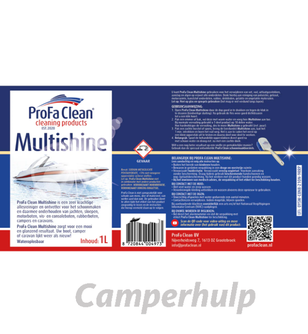 Multishine Boot- en Jachtshampoo 1L Krachtige Reiniging voor Boot & Jacht