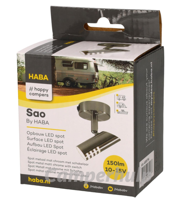 Luxe SAO 1.4W Opbouwspot Mat Chroom