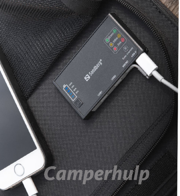 Sandberg Solar Charger 21W 2xUSB + USB-C Opvouwbaar Zonnepaneel met 10.000 mAh Powerbank