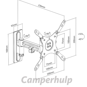 My Wall HC2-2 TV Beugel Camper Caravan 13-43 inch