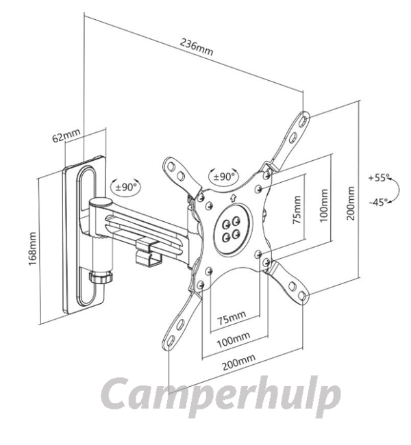 My Wall HC2-2 TV Beugel Camper Caravan 13-43 inch