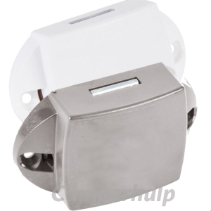 Pushlock Binnenslot Opschroefslot Wit & Mat Chroom voor Camper & Caravan