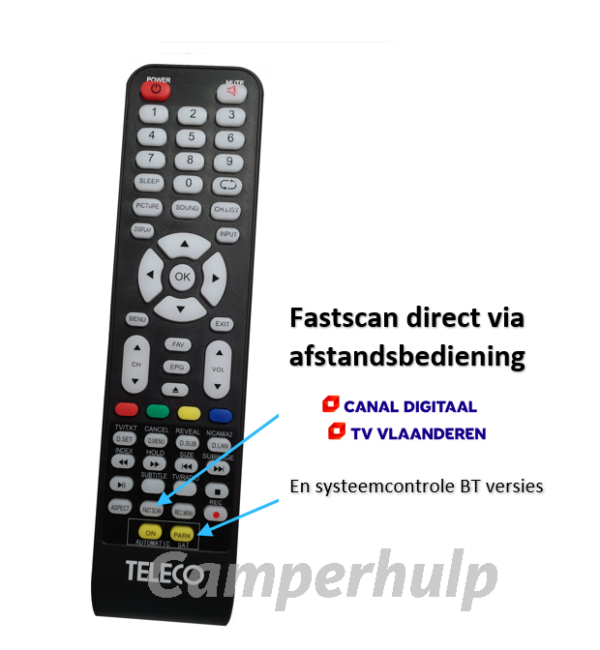 Teleco TEK 22D mini 21,5 inch Full HD TV met DVD voor camper en caravan
