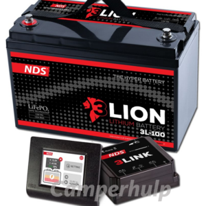 NDS 3LIONSYSTEM Lithium Accu 12V 100Ah + 3LINK 100A Compleet LiFePO4 Accusysteem voor Camper, Caravan en Boot