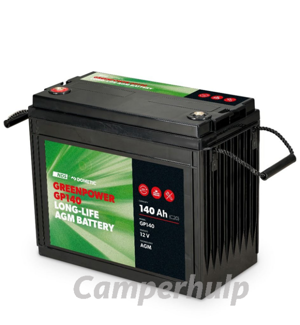 NDS GreenPower GP 140 AGM 12V 140Ah Service Accu voor Camper en Caravan