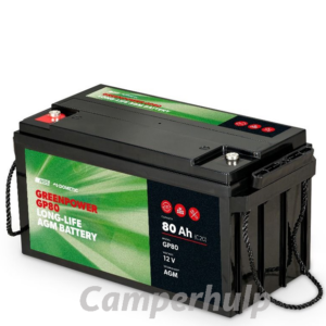 NDS GreenPower GP 80 AGM 12V 80Ah Service Accu voor Camper en Caravan