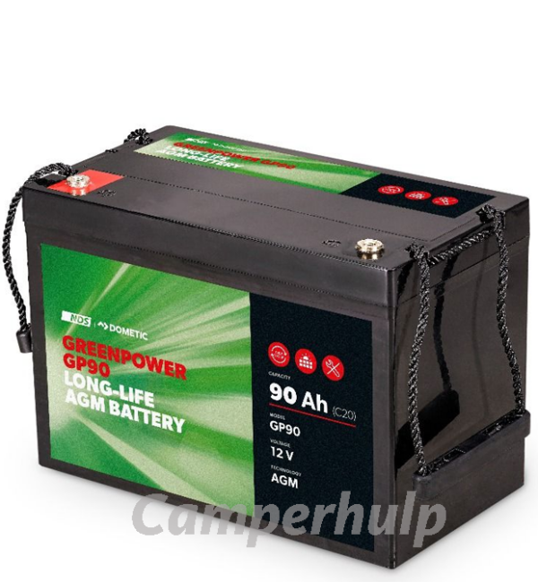 NDS GreenPower GP 90 AGM 12V 90Ah Service Accu voor Camper en Caravan