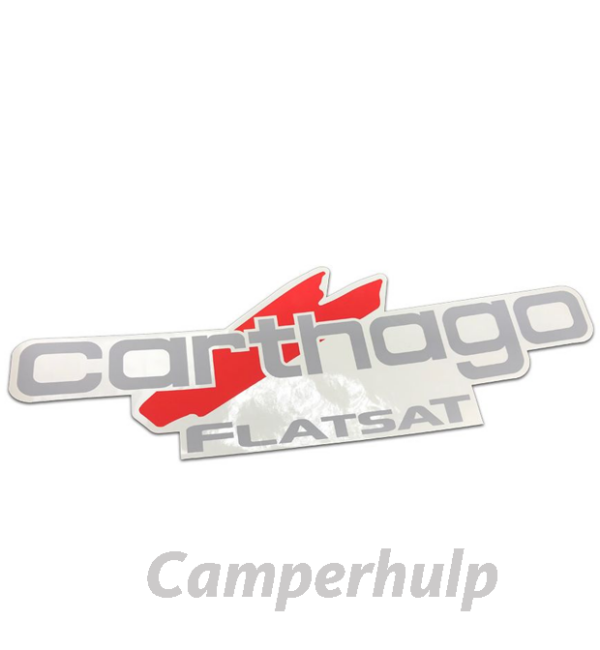Teleco FlatSat Carthago Sticker 61 x 21 cm Originele Sticker voor Schotelantenne