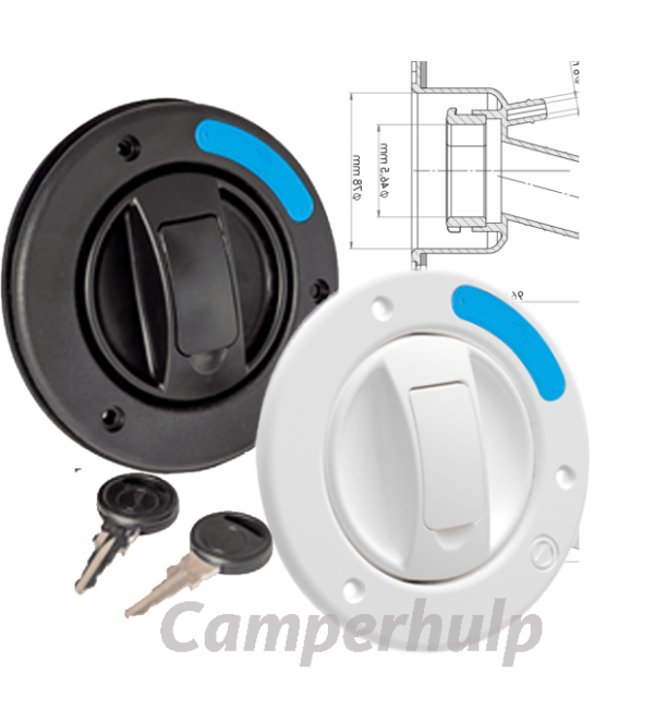 Fiamma Watervuldop met slot wit of zwart