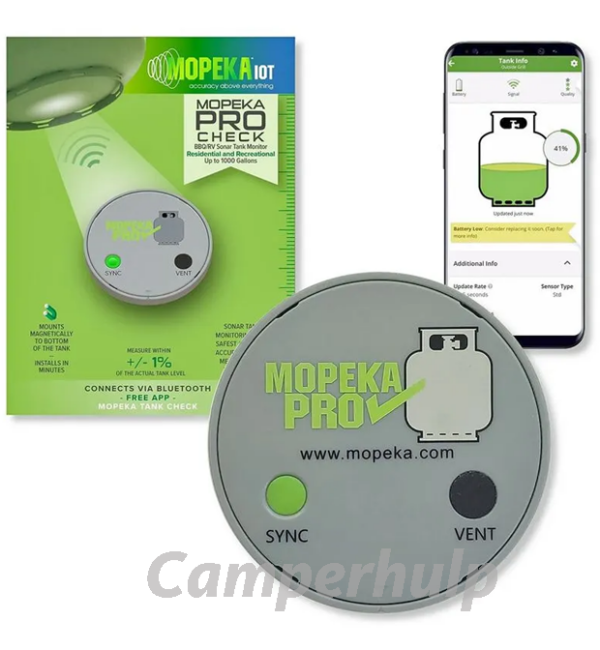 Mopeka PRO gasflesniveau-indicator met Bluetooth en magneet