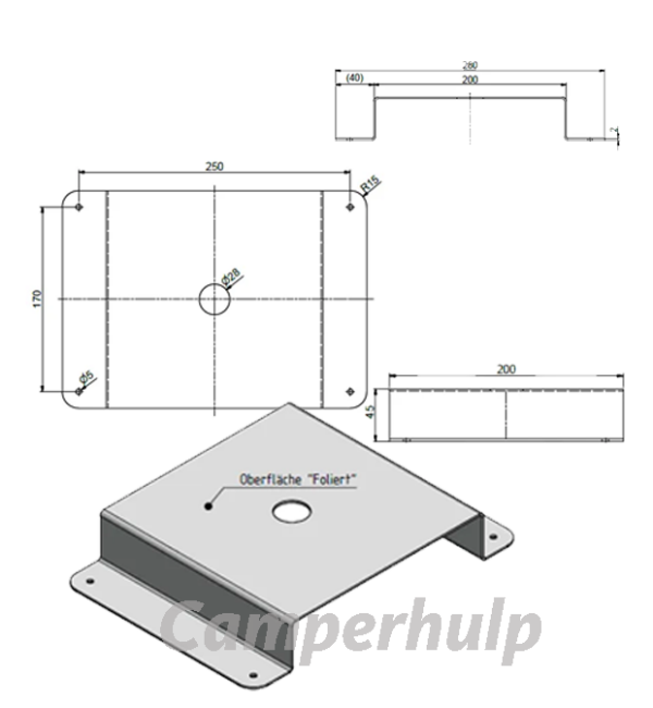 Selfsat MWR dakmontage en dakdoorvoer inclusief 6 × 1 meter verlengkabel