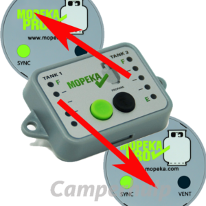 Mopeka Monitor voor 2 gasflessen LED gasniveau display