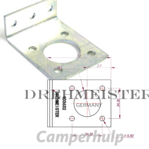 DREHMEISTER montagebeugel voor CAMPKO HK Flat LPG vulklep 90°