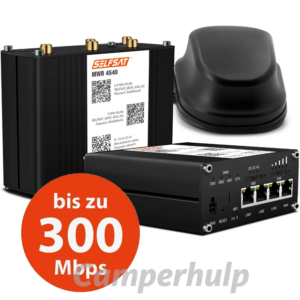 SELFSAT MWR 4540 4G Cat 6 WLAN-router tot 300 Mbps inclusief SELFSAT 5G-antenne zwart