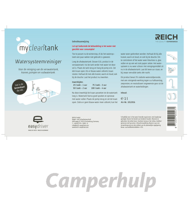 Reich Watertankreiniger 1 liter 5 in 1 reiniging voor uw watersysteem