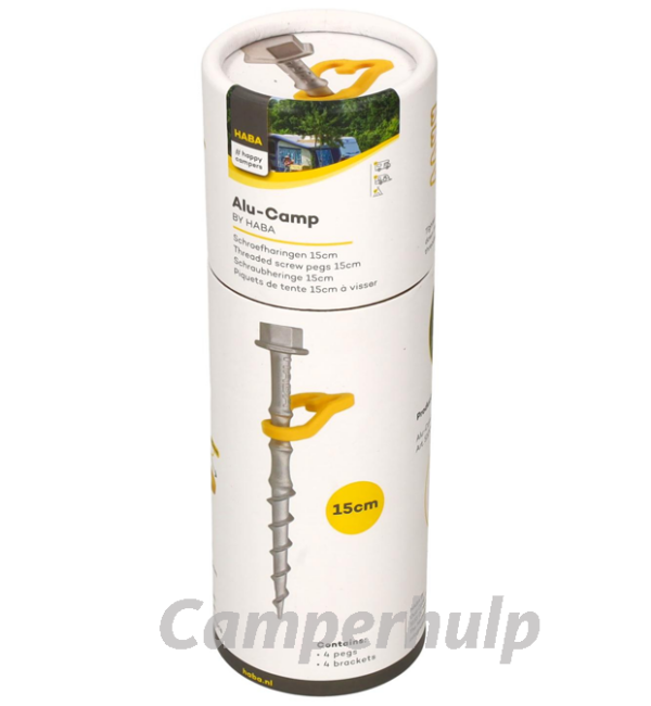 Alu-Camp aluminium schroefharingen 15 cm set van 4