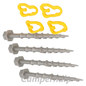 Alu-Camp aluminium schroefharingen 15 cm set van 4