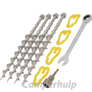 Alu-Camp aluminium schroefharingen 31 cm complete set van 4