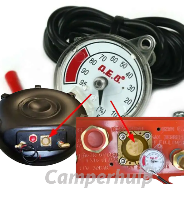 LPG-tanksensor 0-90 Ohm voor 4-gats LPG-tank inclusief bedrading